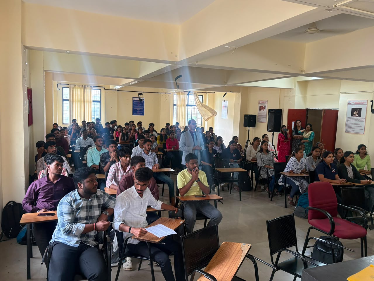 College seminar — full house